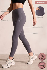 Zelocity Quick Dry Gym Leggings - Forged Iron — thumbnail 6